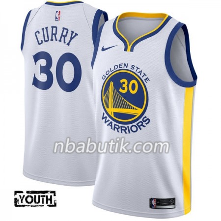 NBA Børn Trøje Golden State Warriors Stephen Curry 30 Nike 2017-18 Hvid Swingman NBA Børn Trøje Golden State Warriors Stephen Curry 30 Nike 2017-18 Hvid Swingman